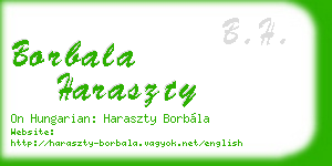 borbala haraszty business card