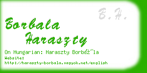 borbala haraszty business card